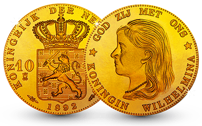 Gouden Koningin Wilhelmina 1892